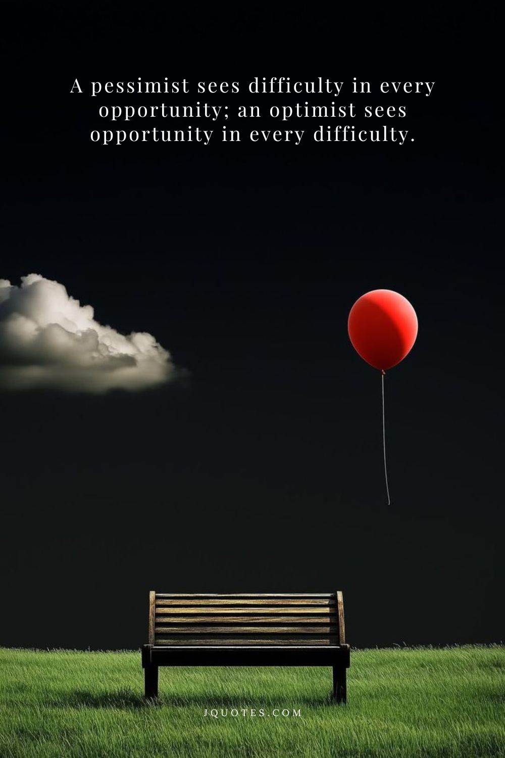 A pessimist sees difficulty in every opportunity; an optimist sees opportunity in every difficulty. - Winston Churchill | JQuotes.com jQuotes.com A pessimist sees difficulty in every opportunity; an optimist sees opportunity in every difficulty.