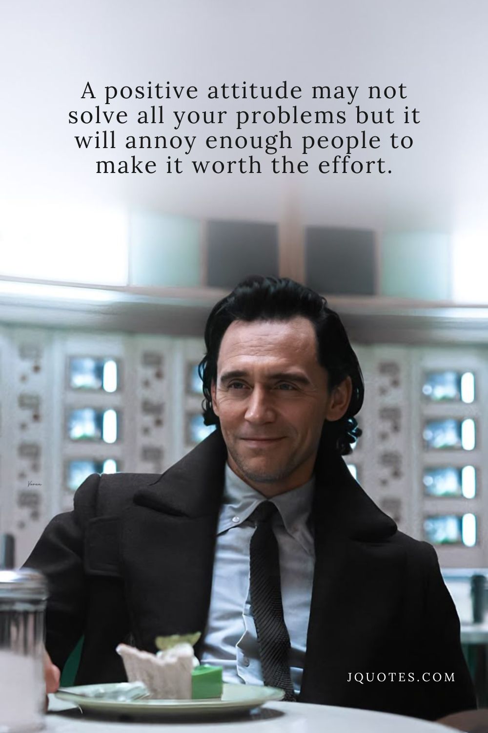 "A positive attitude may not solve all your problems but it will annoy enough people to make it worth the effort." - Herm Albright | JQuotes.com jQuotes.com A positive attitude may not solve all your problems but it will annoy enough people to make it worth the effort.