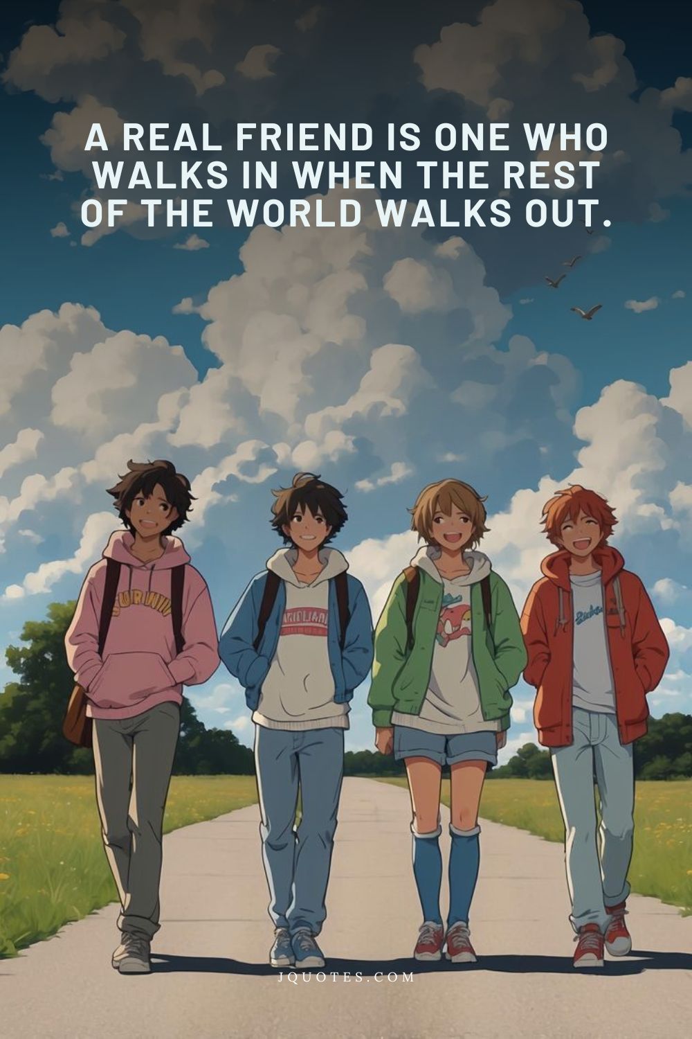 Quotes About Friendship: Celebrating Your Closest Bonds | JQuotes.com jQuotes.com A real friend is one who walks in when the rest of the world walks out.