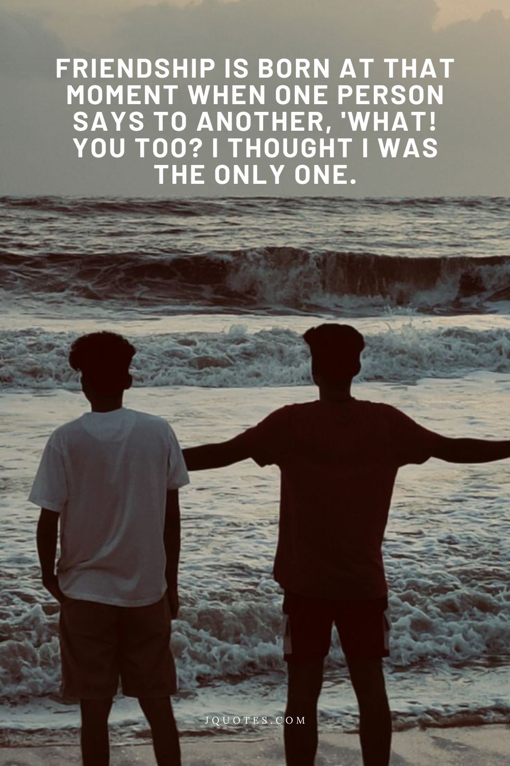 Quotes About Friendship: Celebrating Your Closest Bonds | JQuotes.com jQuotes.com Friendship is born at that moment when one person says to another, 'What! You too? I thought I was the only one.